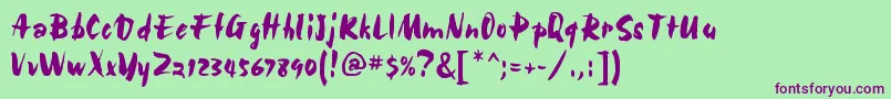 BolideRegular Font – Purple Fonts on Green Background
