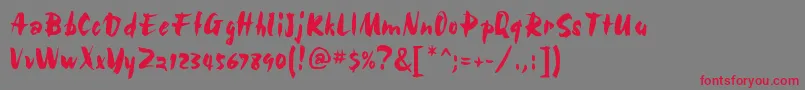 BolideRegular-Schriftart – Rote Schriften auf grauem Hintergrund