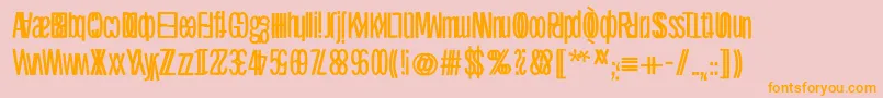 Twinsetsansthree Font – Orange Fonts on Pink Background