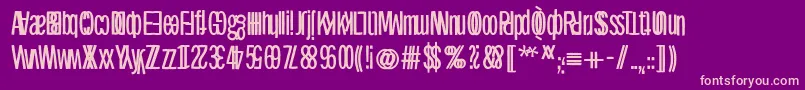 Twinsetsansthree Font – Pink Fonts on Purple Background