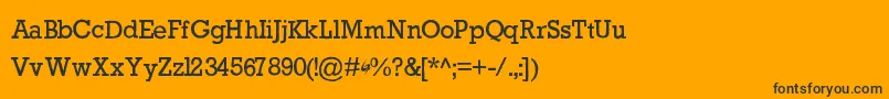 Więcej informacji o czcionce GycentiumPopwell Czcionka GycentiumPopwell – czarne czcionki na pomarańczowym tle