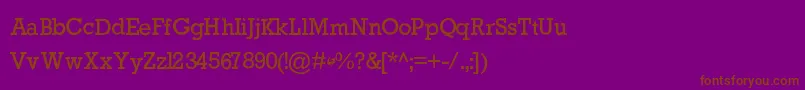 Шрифт GycentiumPopwell – коричневые шрифты на фиолетовом фоне