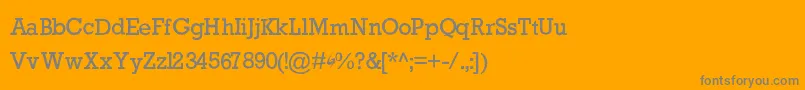 GycentiumPopwell Font – Gray Fonts on Orange Background