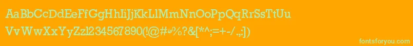 GycentiumPopwell Font – Green Fonts on Orange Background
