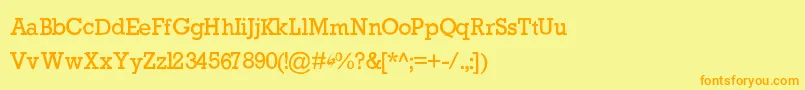 GycentiumPopwell Font – Orange Fonts on Yellow Background