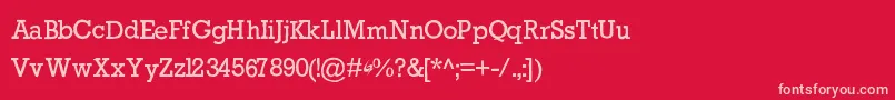GycentiumPopwell Font – Pink Fonts on Red Background