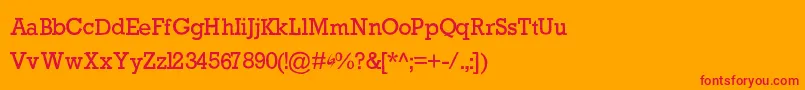 GycentiumPopwell Font – Red Fonts on Orange Background