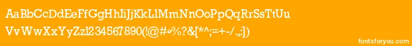 GycentiumPopwell Font – White Fonts on Orange Background