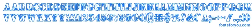 1st Font – Blue Fonts on White Background