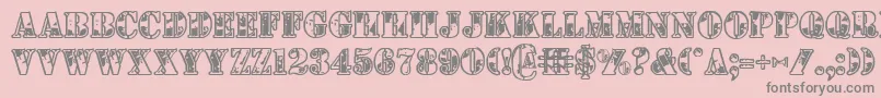 フォント1st – ピンクの背景に灰色の文字