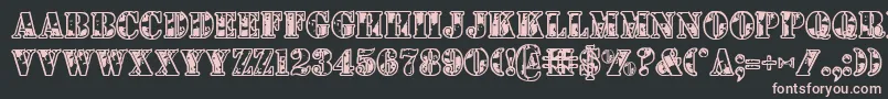 1st Font – Pink Fonts on Black Background