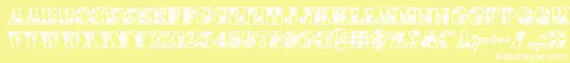 1st Font – White Fonts on Yellow Background