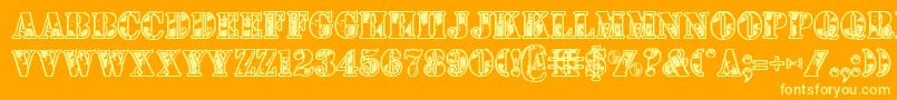 フォント1st – オレンジの背景に黄色の文字