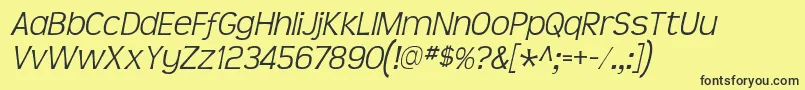 TeenLtIt Font – Black Fonts on Yellow Background