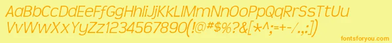 TeenLtIt Font – Orange Fonts on Yellow Background