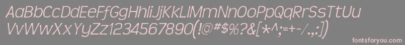 TeenLtIt Font – Pink Fonts on Gray Background