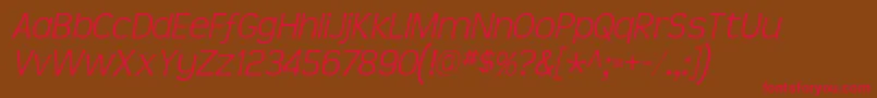 TeenLtIt Font – Red Fonts on Brown Background