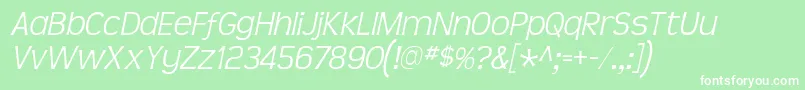 TeenLtIt Font – White Fonts on Green Background
