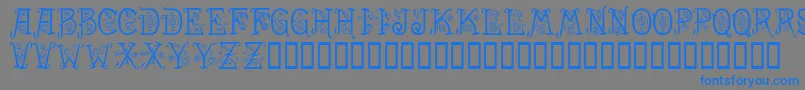 Spring Font – Blue Fonts on Gray Background
