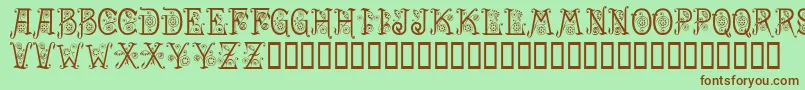 Spring Font – Brown Fonts on Green Background