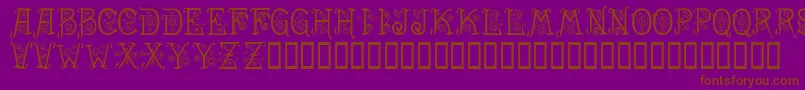 Spring Font – Brown Fonts on Purple Background