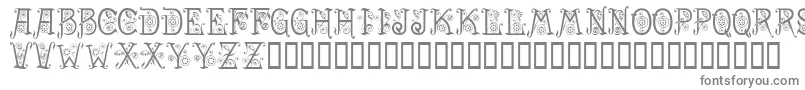 Spring-fontti – harmaat kirjasimet valkoisella taustalla