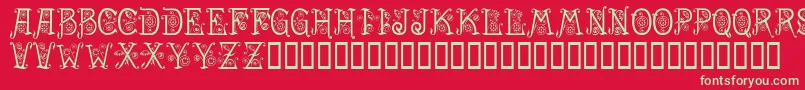 Spring-Schriftart – Grüne Schriften auf rotem Hintergrund