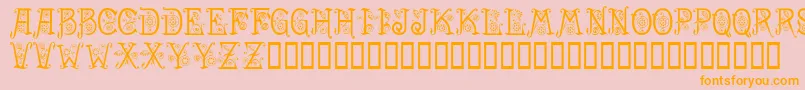 Spring Font – Orange Fonts on Pink Background