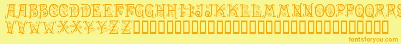 Spring Font – Orange Fonts on Yellow Background