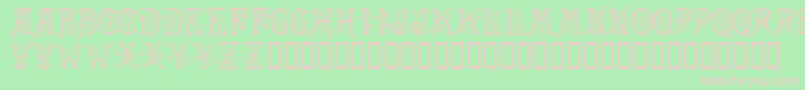 Spring Font – Pink Fonts on Green Background