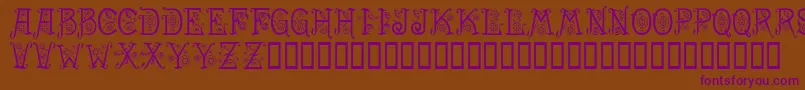 Spring Font – Purple Fonts on Brown Background