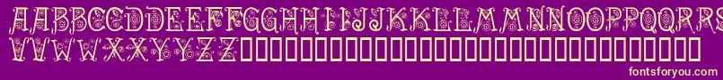 Spring Font – Yellow Fonts on Purple Background