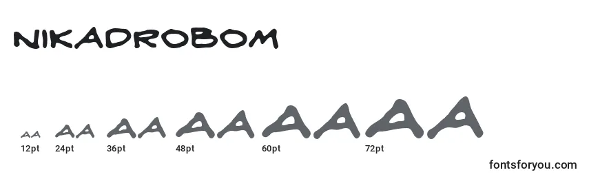 Размеры шрифта NikadRobom