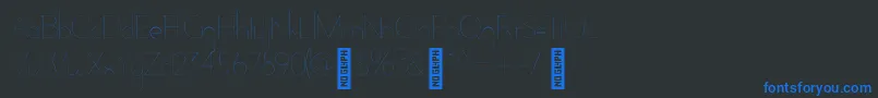 AdelaideLine Font – Blue Fonts on Black Background