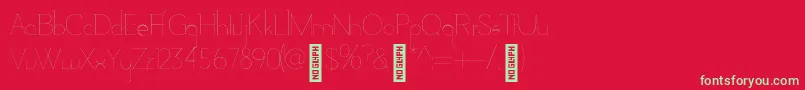 AdelaideLine Font – Green Fonts on Red Background