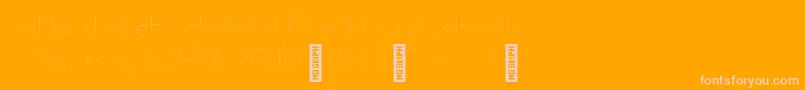 AdelaideLine Font – Pink Fonts on Orange Background