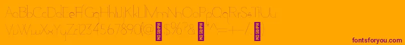AdelaideLine Font – Purple Fonts on Orange Background