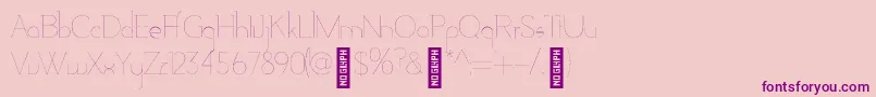 AdelaideLine Font – Purple Fonts on Pink Background