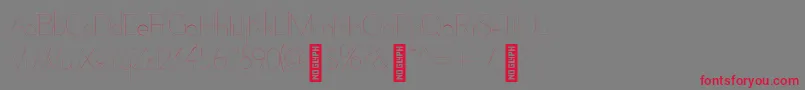 AdelaideLine Font – Red Fonts on Gray Background