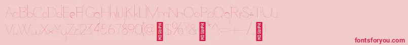 AdelaideLine Font – Red Fonts on Pink Background