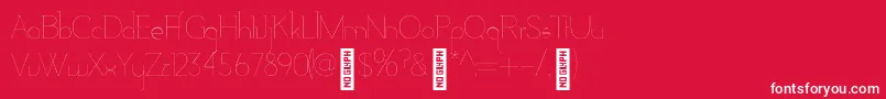 AdelaideLine Font – White Fonts on Red Background
