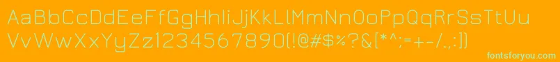 Juralight Font – Green Fonts on Orange Background
