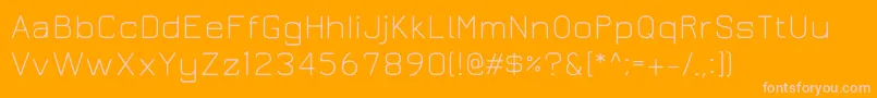 Juralight Font – Pink Fonts on Orange Background