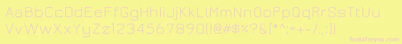 Juralight Font – Pink Fonts on Yellow Background