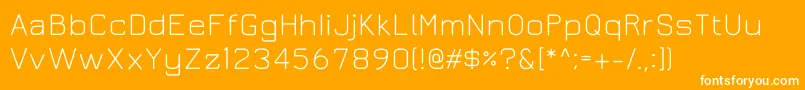 Juralight Font – White Fonts on Orange Background