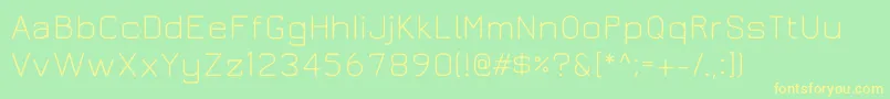 Juralight Font – Yellow Fonts on Green Background