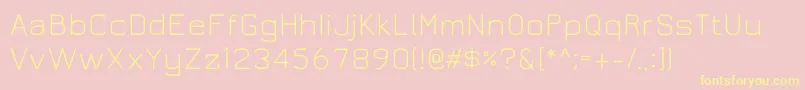 Juralight Font – Yellow Fonts on Pink Background