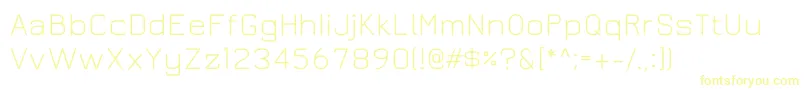 Juralight Font – Yellow Fonts on White Background