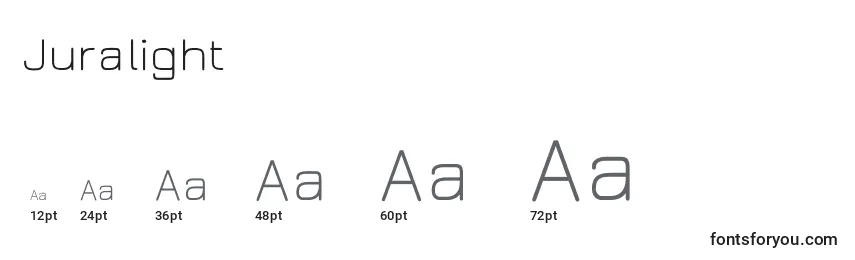 Juralight Font Sizes