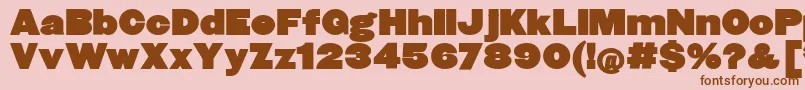 Fatsansround Font – Brown Fonts on Pink Background